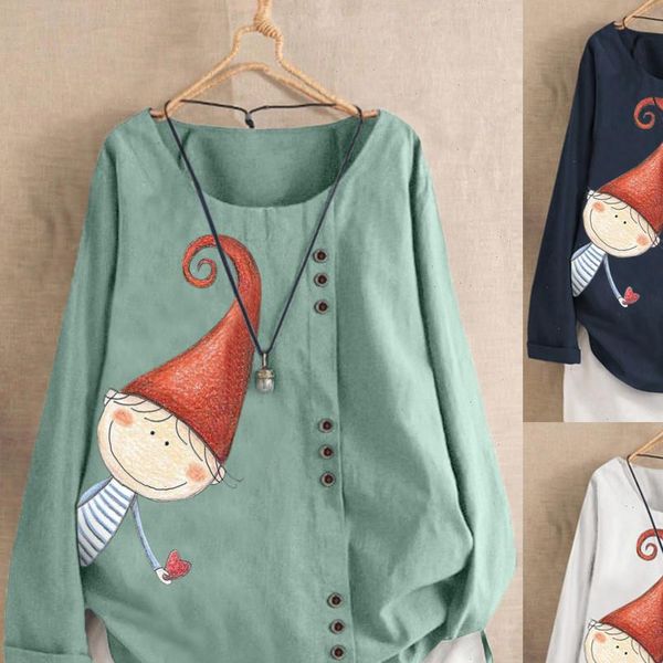 

women blouses casual loose button linen plus size daily boho tanic shirt o neck blouse ladies and blouses 2021 mujer, White