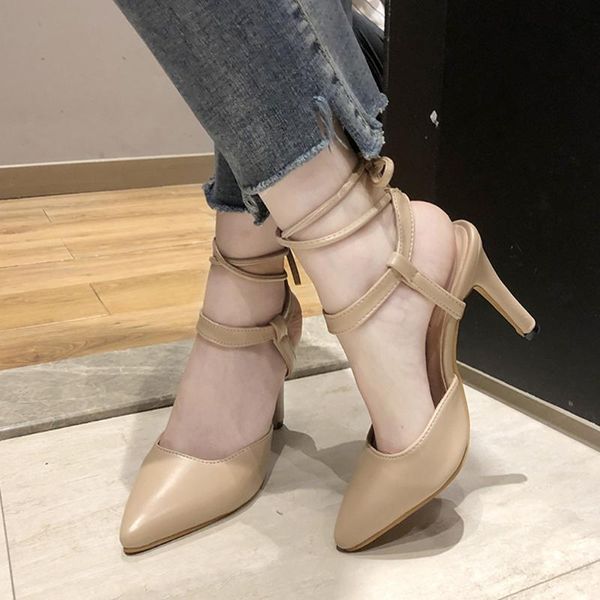 

fashion women girls all-match solid color strap high heels outdoor casual business light women's sandals high sandals for#, Black