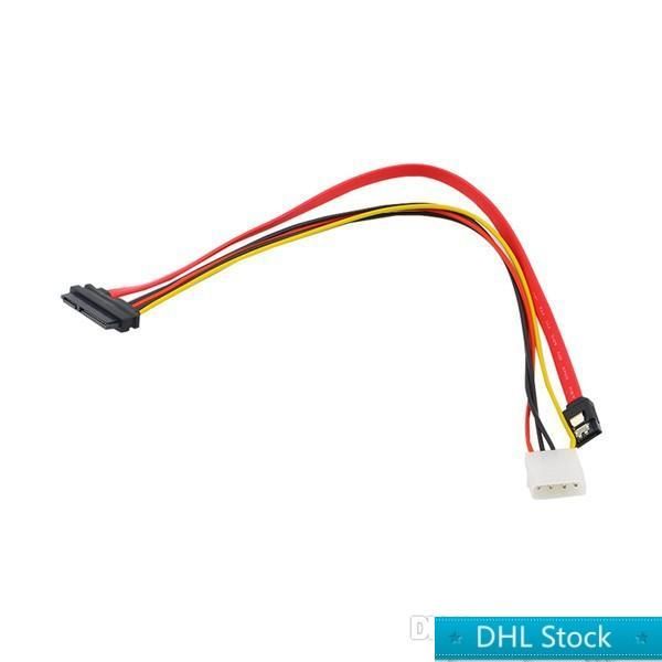 

dhl 40cm 15+7 pin power data to 4 pin ide power sata data hard drive hdd cable 22p 15p+7p
