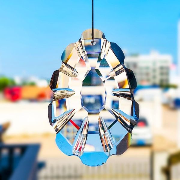 

suncatchers chakra crystal prism drop hanging glass pendant ornament fengshui garden light catchers christmas tree hanging decor h bbykwn
