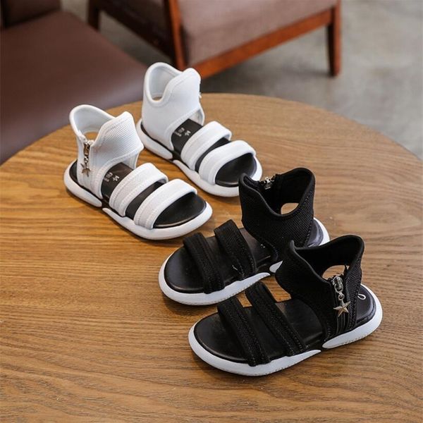

children fashion sport sandals baby comfortable sandals summer new boys girls beach shoes kids casual black white sandals y200619, Black;red