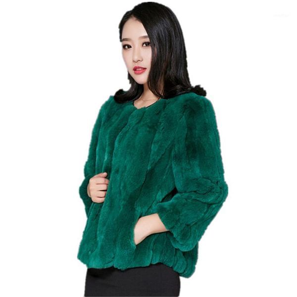 

rex new real 2020 fur coat natural fur korean fashion autumn winter jacket women genuine coats plus size lyw58 s1, Black