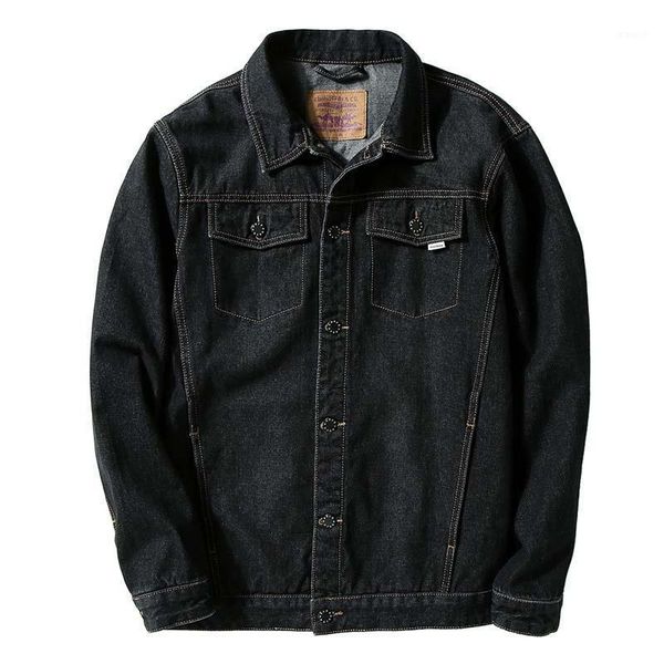 

spring autumn men's casual denim jackes and coats loose fit jeans jackets outwear for male size s-7xl1, Black;brown