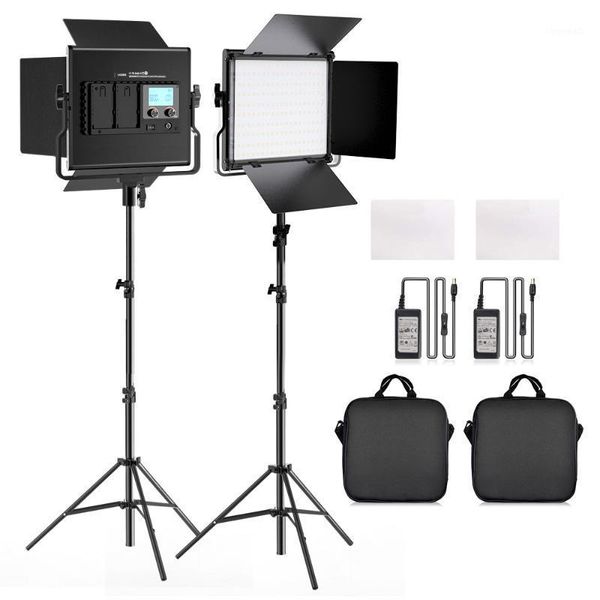 

l4500k 2 in 1 portable led video light pgraphic lighting bi-color led lamp panel with tripod for youtube video p shoots1
