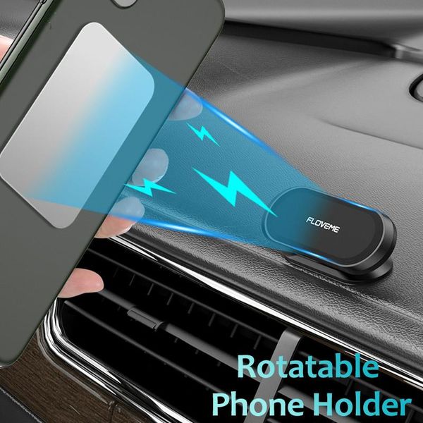 

magnetic car phone holder rotatable mini strip shape stand for metal strong magnet gps car mount for mobile phone