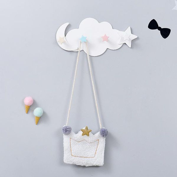 

hooks & rails wall hook fantasy cloud cartoon four viscose hanging door clothes bathroom hanger key holder