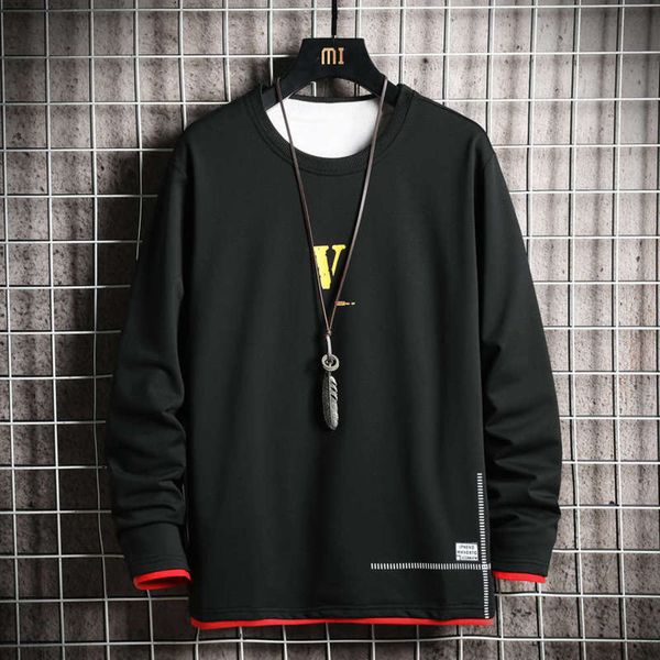 

2019 new korean pullover t-shirt fall casual sports sweater men's wear, Gray
