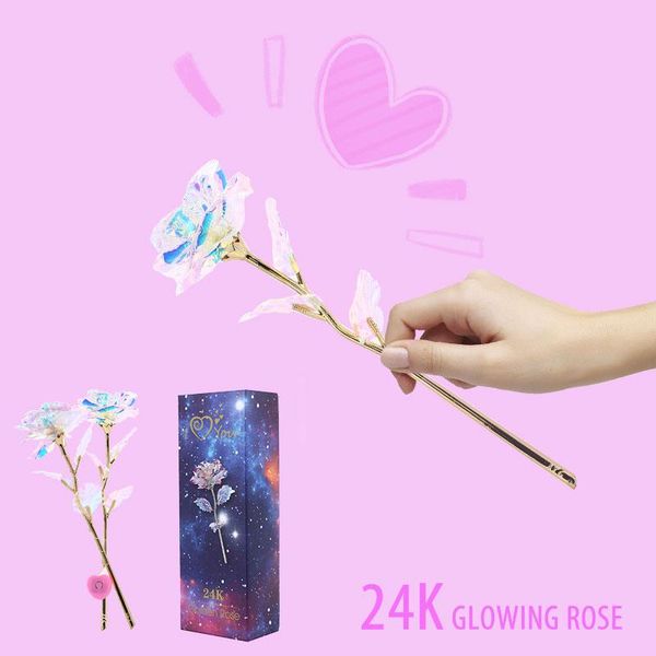 

gift wrap 24k color gold simulated rose romantic valentine eternal flower beautiful