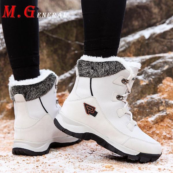 

high men shoes fashion warmest 2020 men's shoes winter comfortable faux fur man chunky boots leather mens snow boots d15, Black