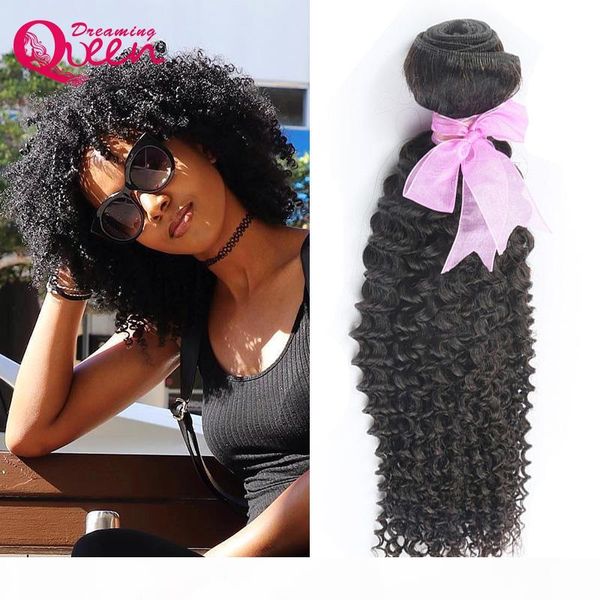 

100% brazilian virgin human hair extensions weaves kinky curly hair wefts malaysian unprocessed hair bundles double weft 3pcs 8a, Black