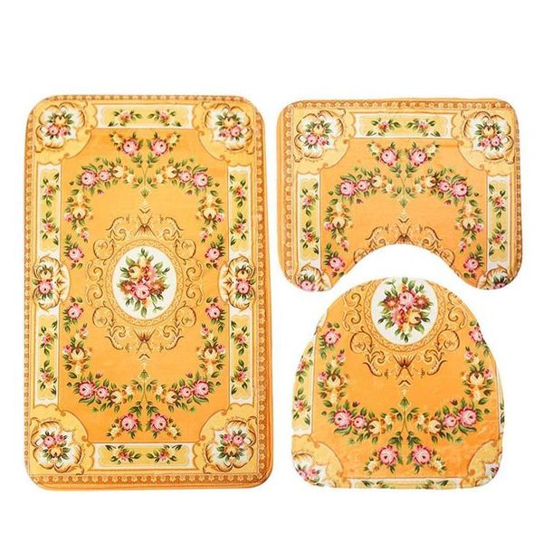 

2018 3pcs anti slip bath mats bathroom rugs ocean underwater world toilet mat carpet lid toilet cove qylzeb mj_bag