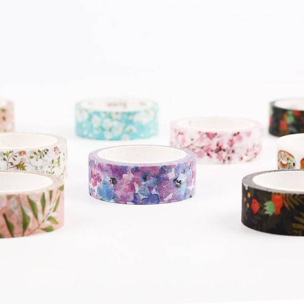 

2016 kawaii цветок еда декоративная бумага washi лента diy скрапбукинг маскировка лента школьная офис поставка 15 мм x 7m h