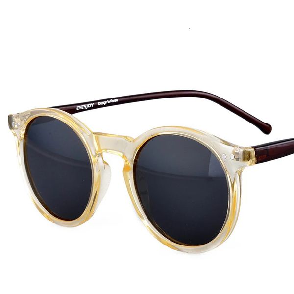 

2021 new sunglasses men shades for women retro round frame vintage brand designer fashion sun glasses outdoor decoration 9ik7, White;black