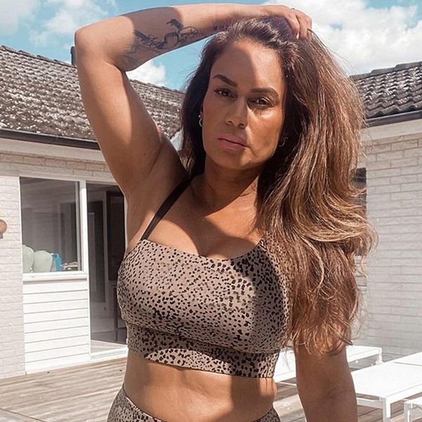 

yoga outfits huanwei custom women 2 piece fitness workout active wear seamless high waist leopard prints set, White;red