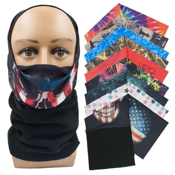 

cycling caps & masks thicken and lengthen skull magic headscarf fishing windproof sunscreen warm outdoor bandana wholesale, Black