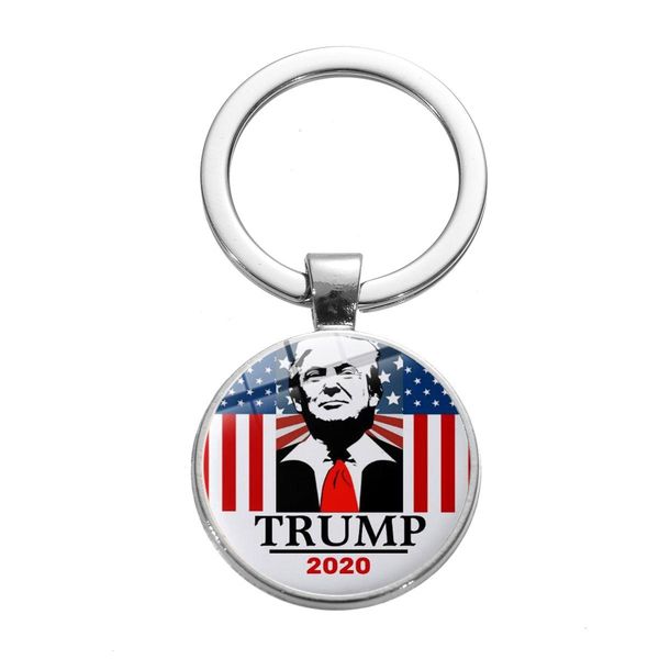 

trump sculpture keychain 2020 keep america great for president election cabochon keyring car key rings pendant commemorate gift wmtmjr