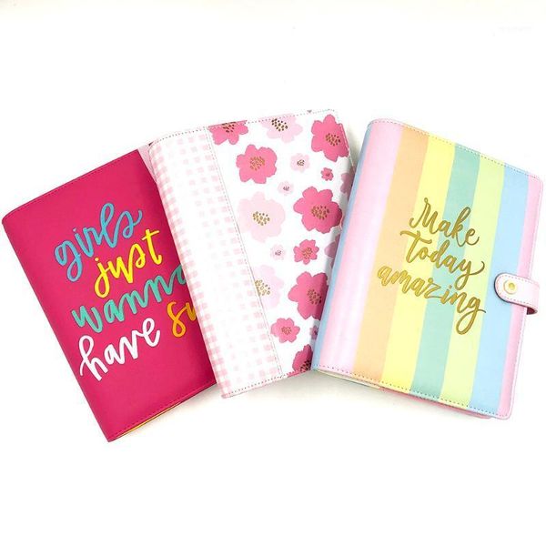 

notepads fromthenon leather cover notebooks and journals a5a6 agenda 2021 planner organizer monthly weekly diary book gift stationery1, Purple;pink