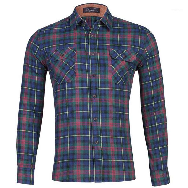 

2020 new autumn winter flannel red checkered shirt men shirts long sleeve chemise homme cotton male check shirts1, White;black