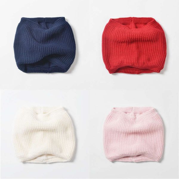 

warm, moinmlon thread children's baby thick cotton neck, double layer and multicolor nub8, Red;brown