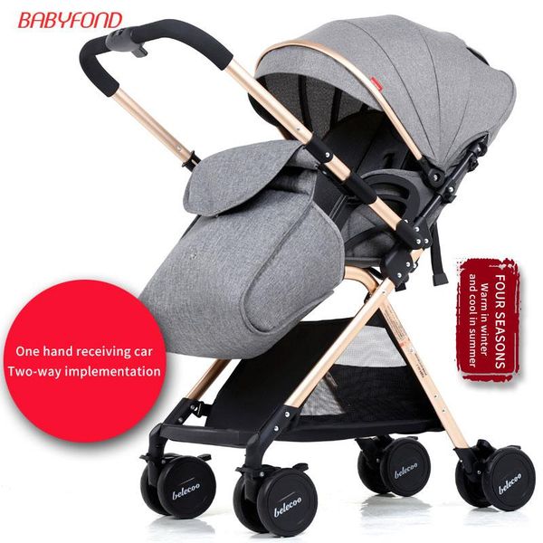 

strollers# belecoo light stroller can be sitting lying back awning car high landscape folding bb cart