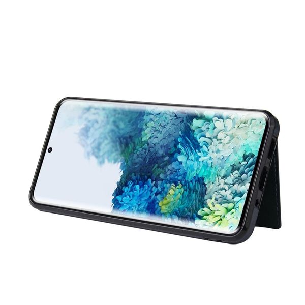 

for samsung galaxy s20 ultra pu tpu pc shockproof back cover case with card slot holder