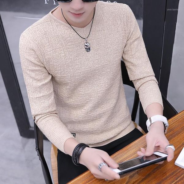 

sweater men casual v-neck pullover men autumn slim fit long sleeve shirt mens sweaters knitted cashmere wool pull homme1, White;black