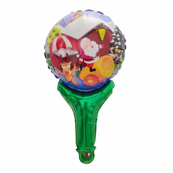 

10pcs christmas stick foil balloons santa claus ballon snowman xmas penguin balloon christmas decorations for home new years wmtayq
