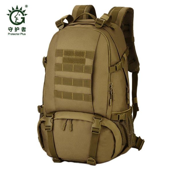 

protect plus travel rackpack camping hiking trekking camouflage army tactical outdoor bag 35l-40l backpack