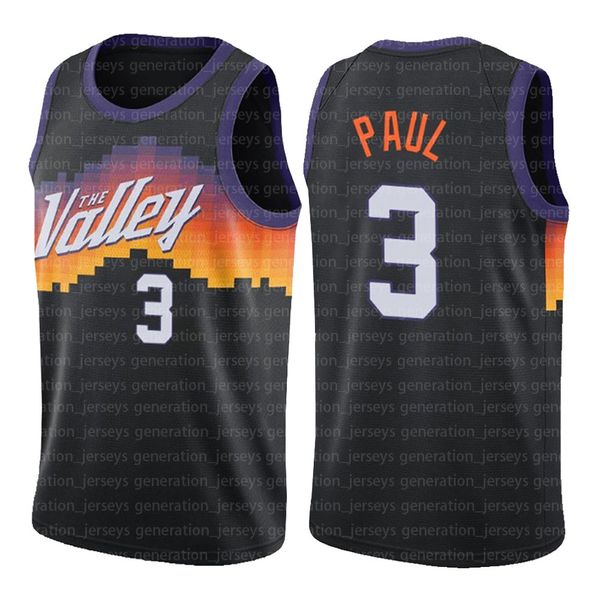 

крис 3 paul devin luka booker doncic баскетбол jerseyphoenix солнце 2020 2021 сезон ретро стив чарльз нэш баркли мужчины, Black;red