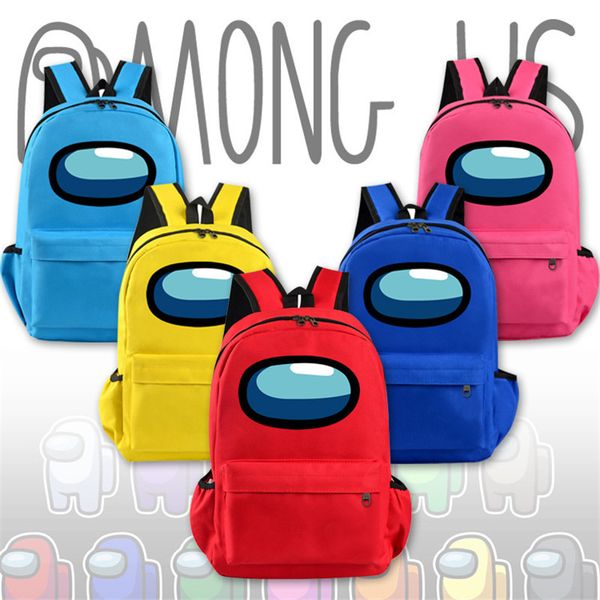 

game among us backpack big canvas bags children cartoon anime school bag waterproof travel bag y0125