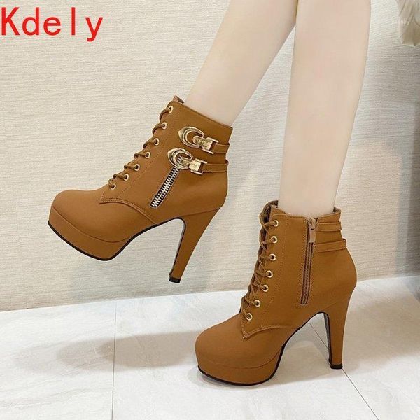 

boots fashion ankle elastic sock chunky high heels stretch women autumn booties pointed toe pump1, Black