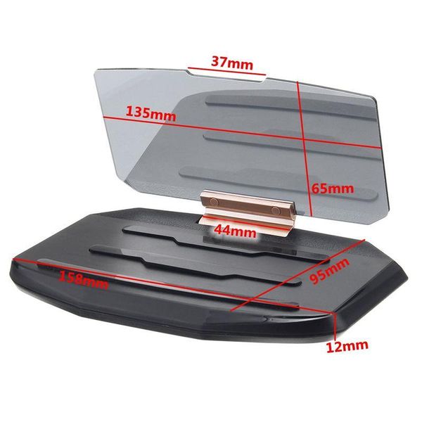 

china factory price universal head up display car mount holder mobile phone hud holder for car gps navigation image reflector