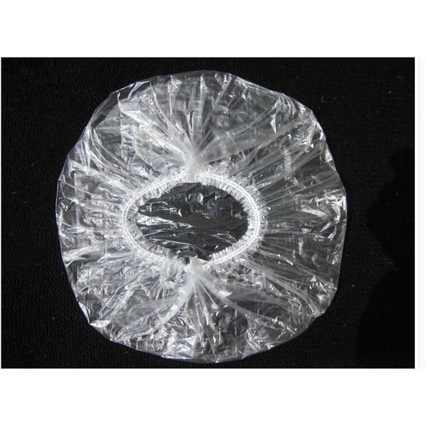 

100pcs bathing elastic caps portable disposable clear spa hair salon shower caps qyljhp bdehair