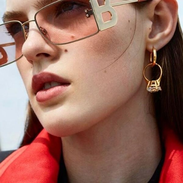 

sunglasses letter b fashion square women metal legs retro sun glasses men brand uv400 eyeglasses shades, White;black