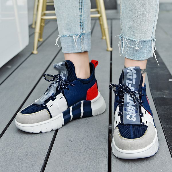 

times new roman fashion high top мужчины повседневная обувь весна осень мужской тренажерный зал обувь дышащая высота увеличение человек крос, Black