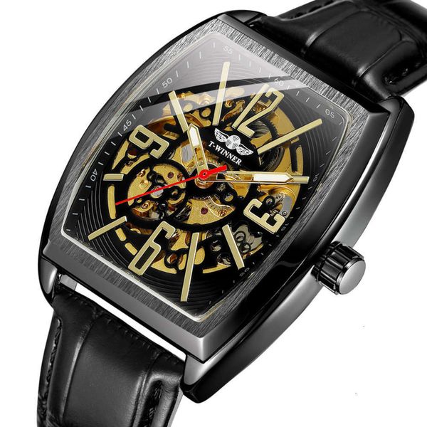 

man metrosexual belt tiktok hollowed automatic automaton mechanical watchfeh84xvo, Slivery;brown