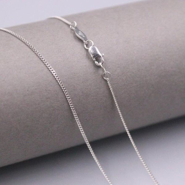 

chains pure platinum 950 necklace 1mm curb link chain 15.74"l, Silver