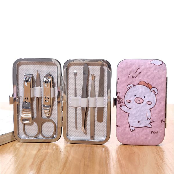 

cartoon 7-piece nail clippers set nail clippers nail beauty tools factory wholesale custom logo