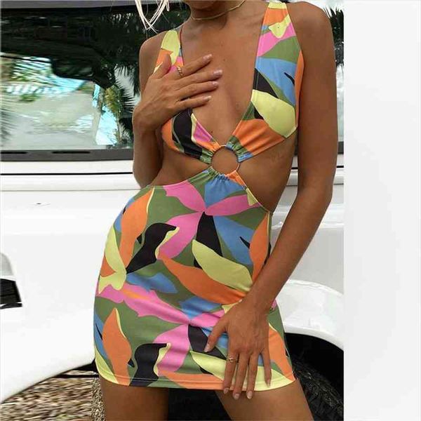 

mini dress camouflage aesthetics clothes patchwork cut out club backless beach bodycon dress women summer, Black;gray