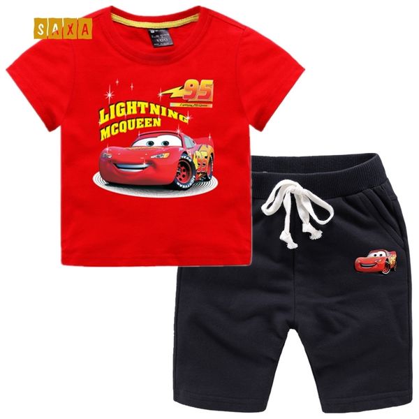 

children's suit summer new boy short sleeve suit two-piece children's sports suit baby cotton clothes boys sets 1-8y y200525, White