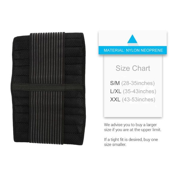 

outad black breathable nylon neoprene double-pull lumbar support belt for ultimate protection om movement, Black;brown