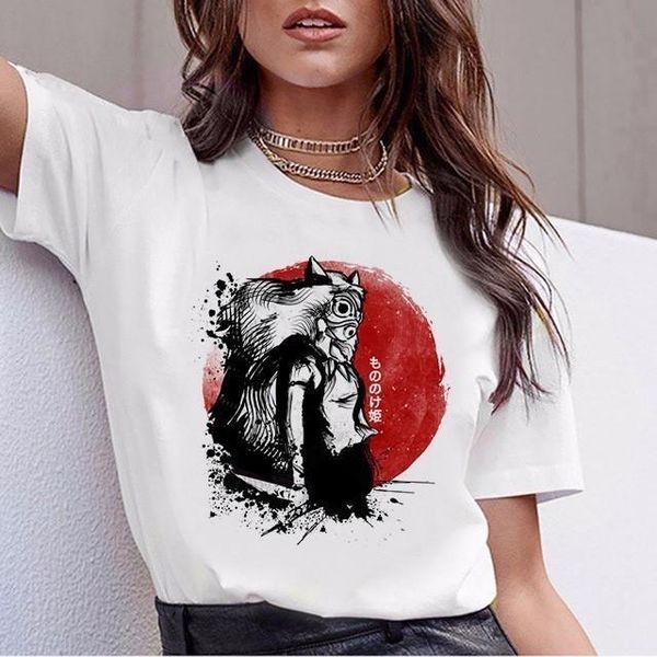 

funny totoro t shirt women tee shirts spirited away t-shirt studio ghibli tshirt japanese anime graphic harajuku female, White