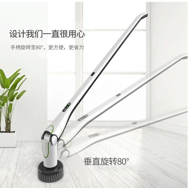

l wireless electric clean artifact the kitchen the bathroom long handle to brush toilet mop brushing machine1