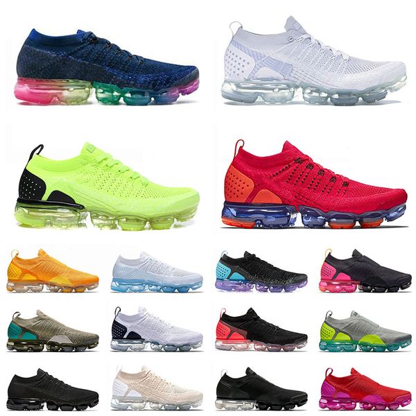 

2021 new arrival fly knit running shoes triple white be true volt grey red orbit men women moon particle trainers sneakers 36-45, White;red