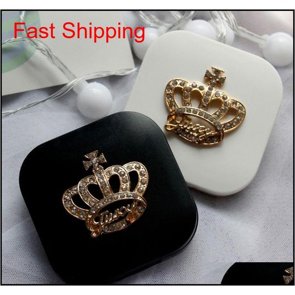 

1pc contact lens box travel portable contact lens case kit rhinestone qylydb nana_shop, Silver