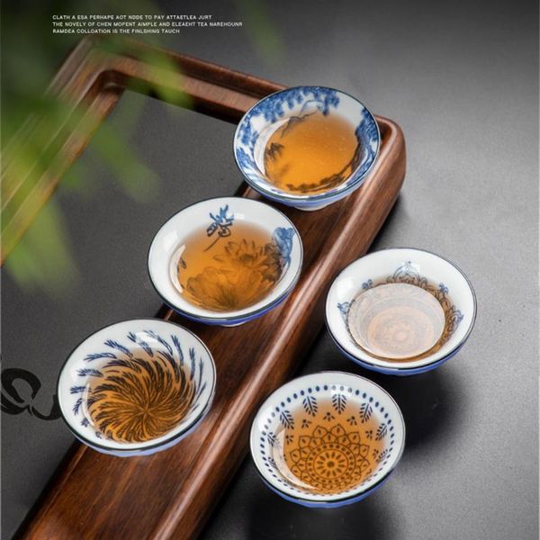 

5pcs ceramic drinkware teaware chinese kungfu tea set teacup sake cups 55ml master cup small tea bowls de bbyavz