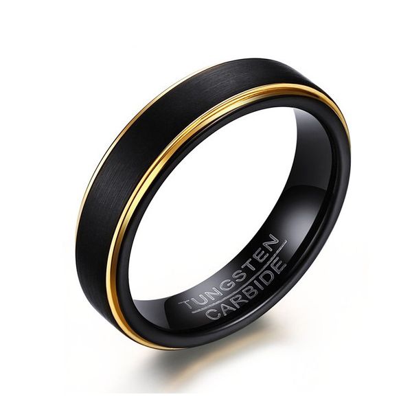 

fashion classic men rings tungsten steel rings black tungsten carbide man ring, Silver