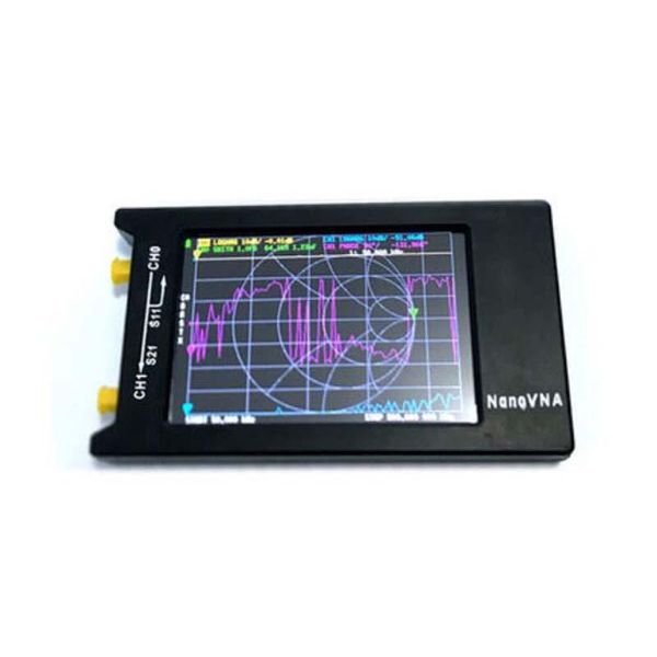 

radio latest nanovna-h4 10khz~1.5ghz vna 4inch lcd 1950mah battery hf vhf uhf uv vector network antenna analyzer in case support dc