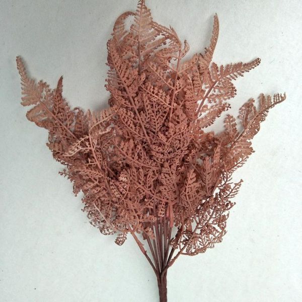 

1pcs 13 head artificial boston fern plastic artificial silk colorful plants fake leaves craft fake foliage home decoration1