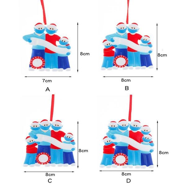 

3 christmas family of personalized 4 ornaments survivor 5 6 with face masks hand sanitized diy decorating creative toysrcyf